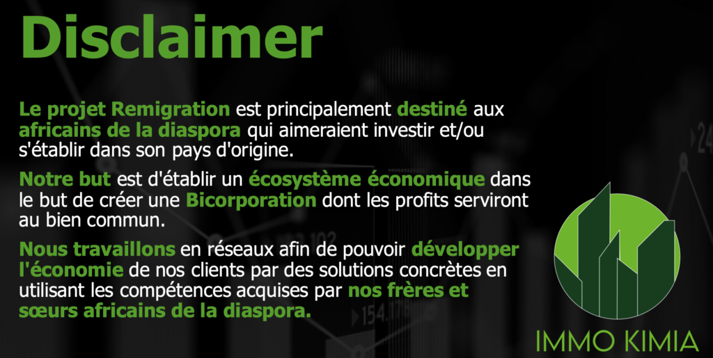 Disclaimer Projet Remigration